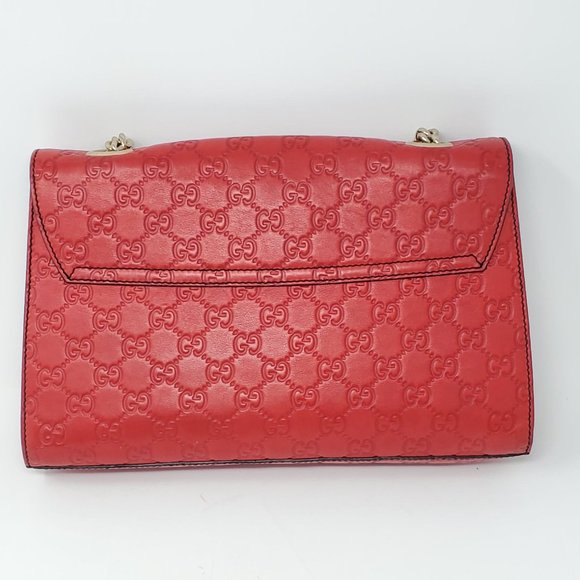 Auth Gucci Medium Emily Red GuccissimaShoulder Bag - Picture 3 of 16